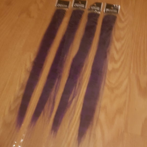 💜 4x Purple Leopard Print Hair Extension Clips - Picture 10 of 13